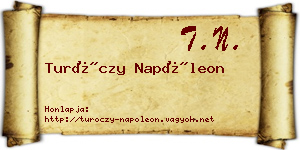 Turóczy Napóleon névjegykártya